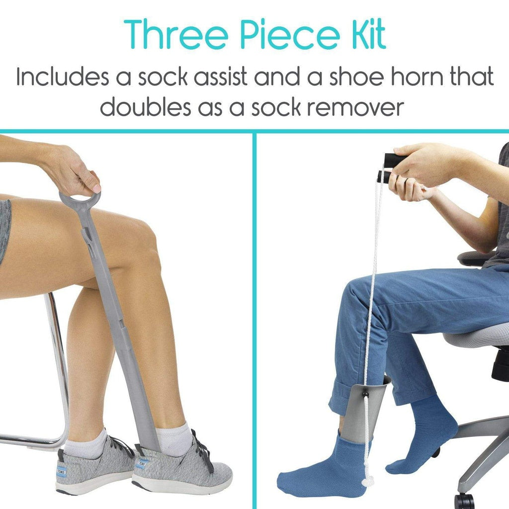 Sock &amp; Shoe Assist Kit - Sock Aid + 23" Shoe Horn