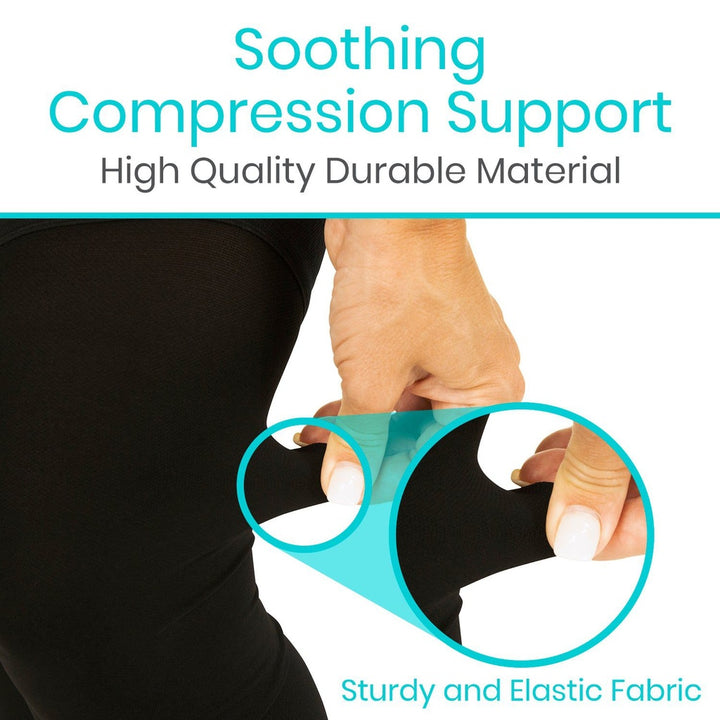 Thigh High Open Toe Compression Stockings 15-20mmHg