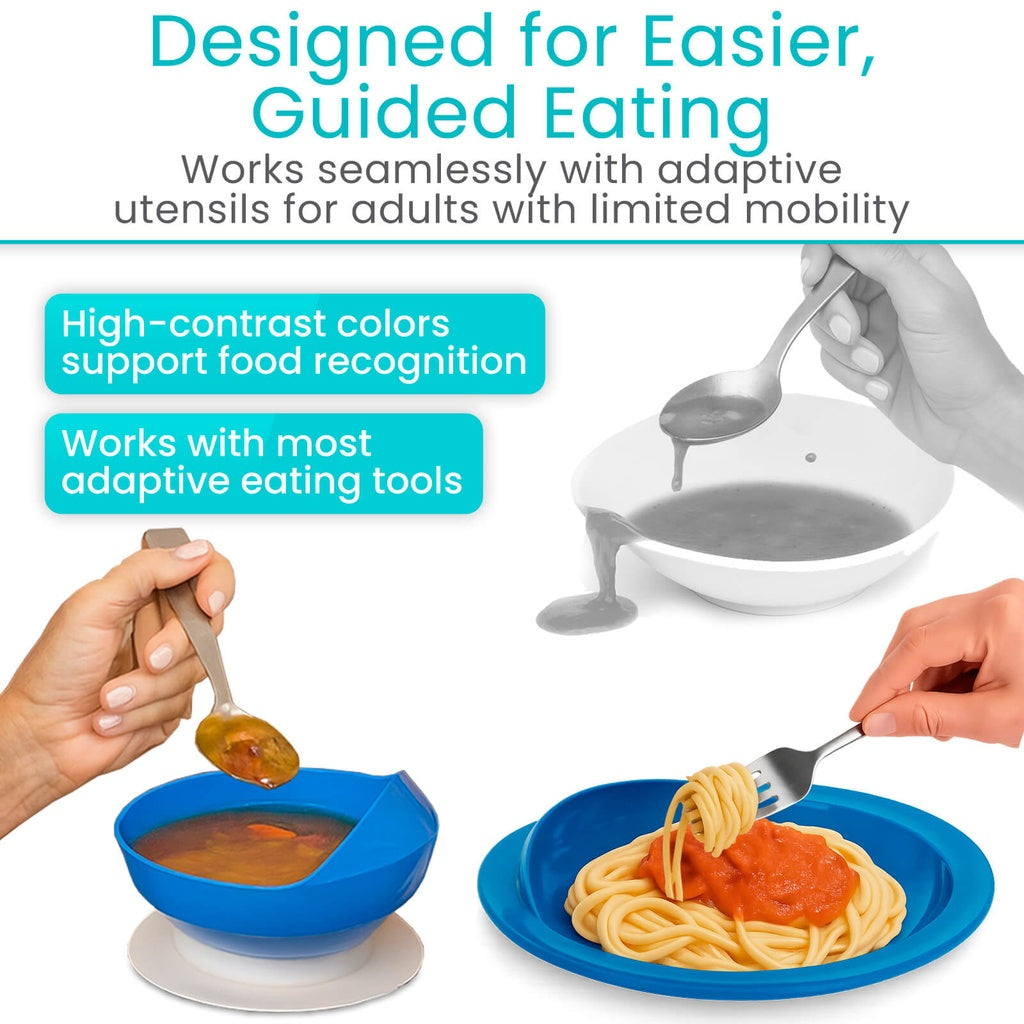 Spill-Proof Scoop Bowl &amp; Plate Set