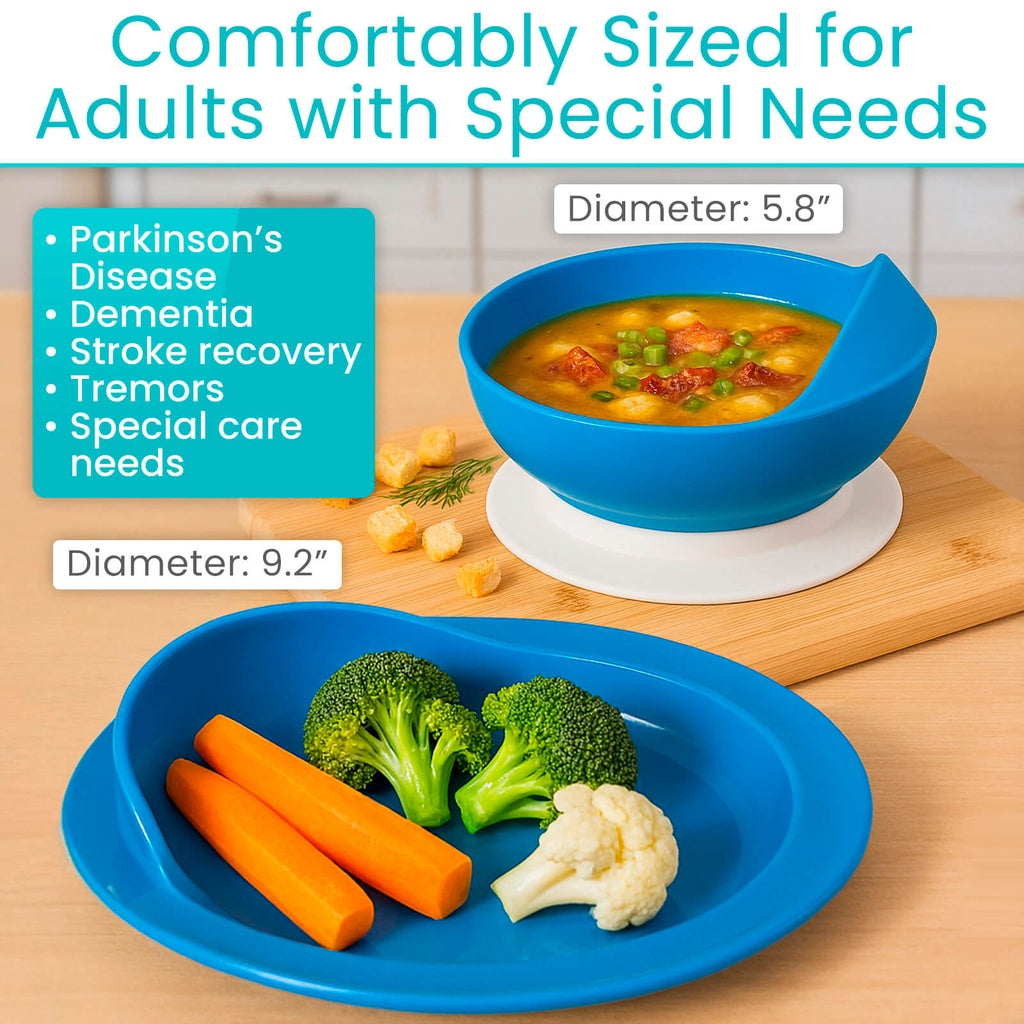Spill-Proof Scoop Bowl &amp; Plate Set