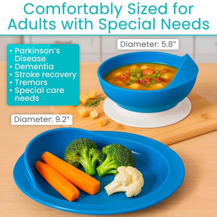 Spill-Proof Scoop Bowl &amp; Plate Set