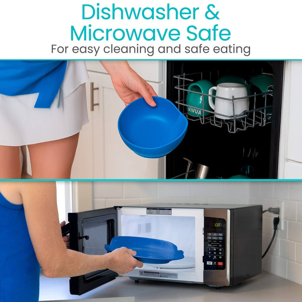 Spill-Proof Scoop Bowl &amp; Plate Set