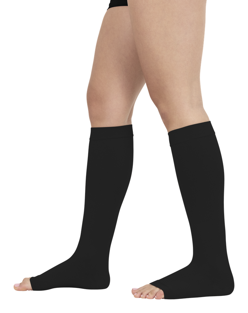Knee High Open Toe Graduated Compression Stockings 20-30mmHg